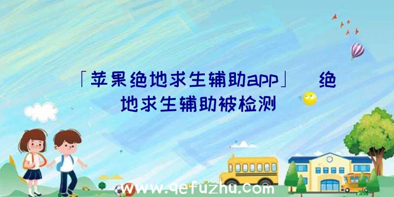 「苹果绝地求生辅助app」|绝地求生辅助被检测